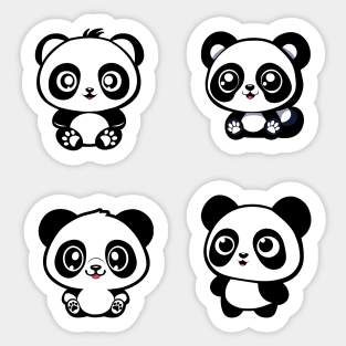 Cute Pandas Sticker